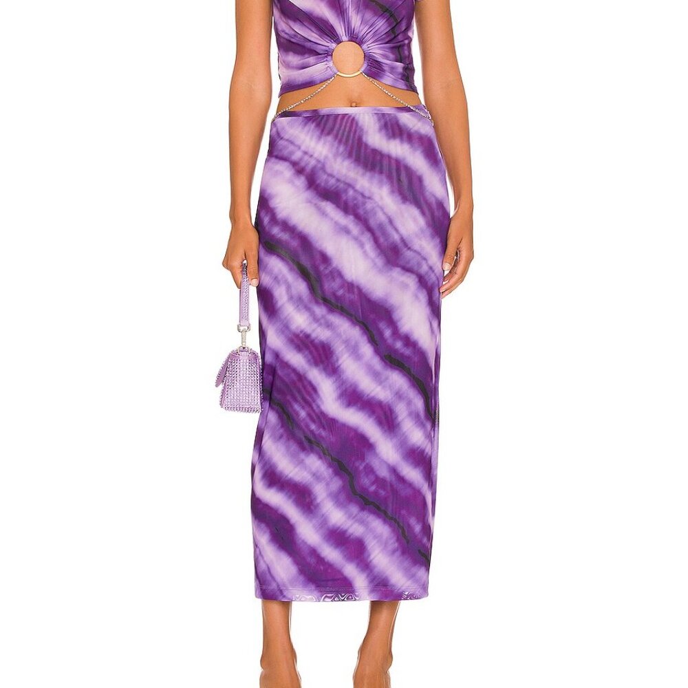 Cult Gaia x Bratz Meygan Skirt in Grape Dusty Dye, NWT, Size XS